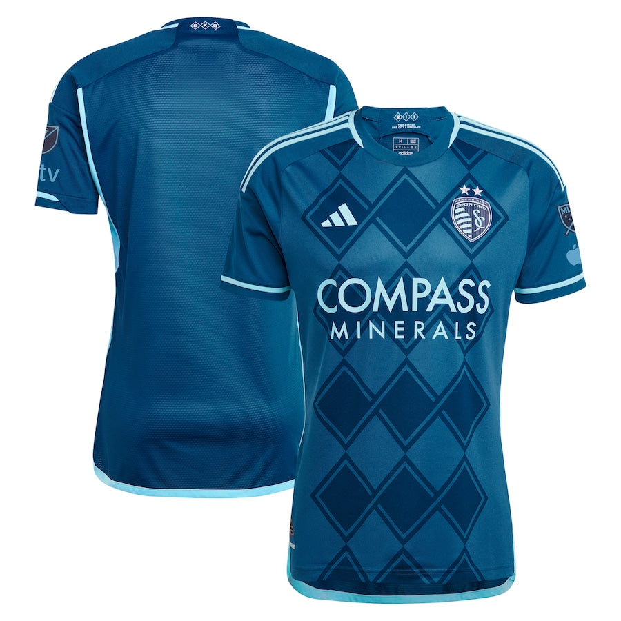 Men's Sporting Kansas City adidas 2024 Diamonds Our Forever Authentic Jersey – Navy
