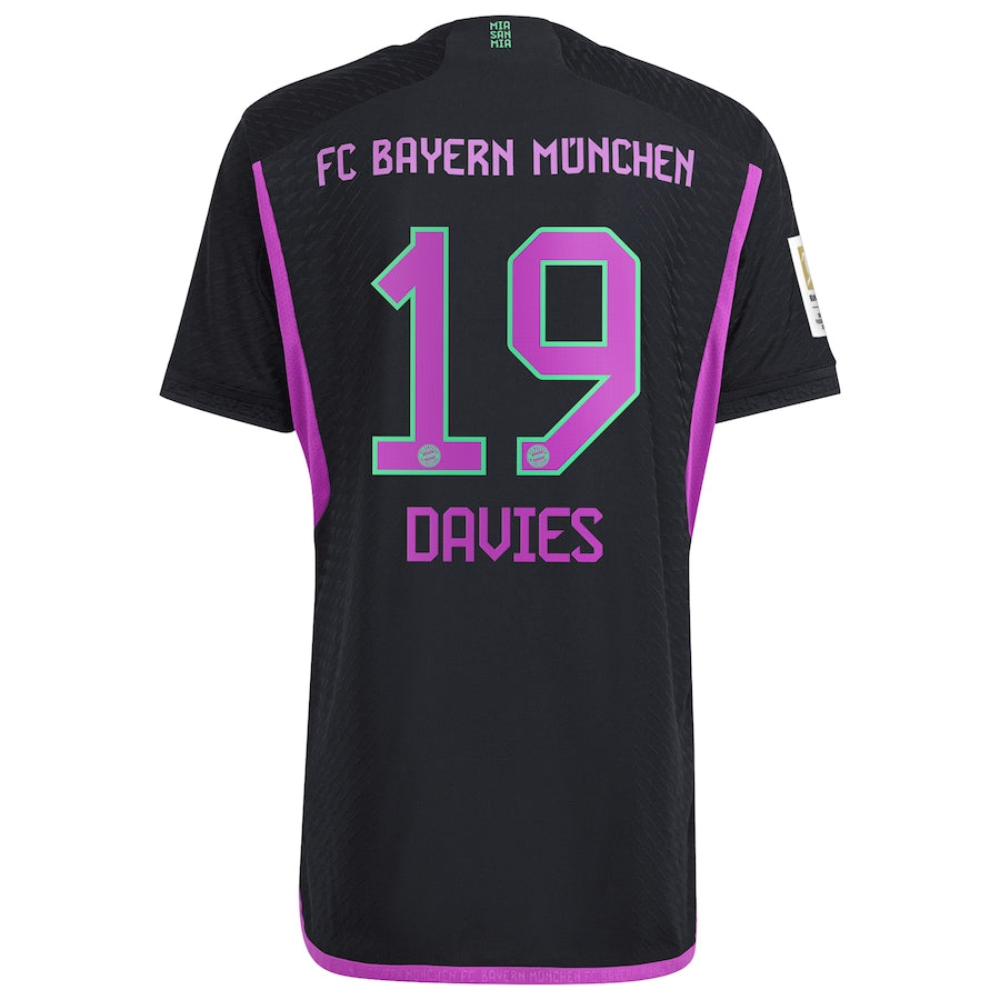 Alphonso Davies Bayern Munich adidas 2023/24 Away Player Jersey - Black