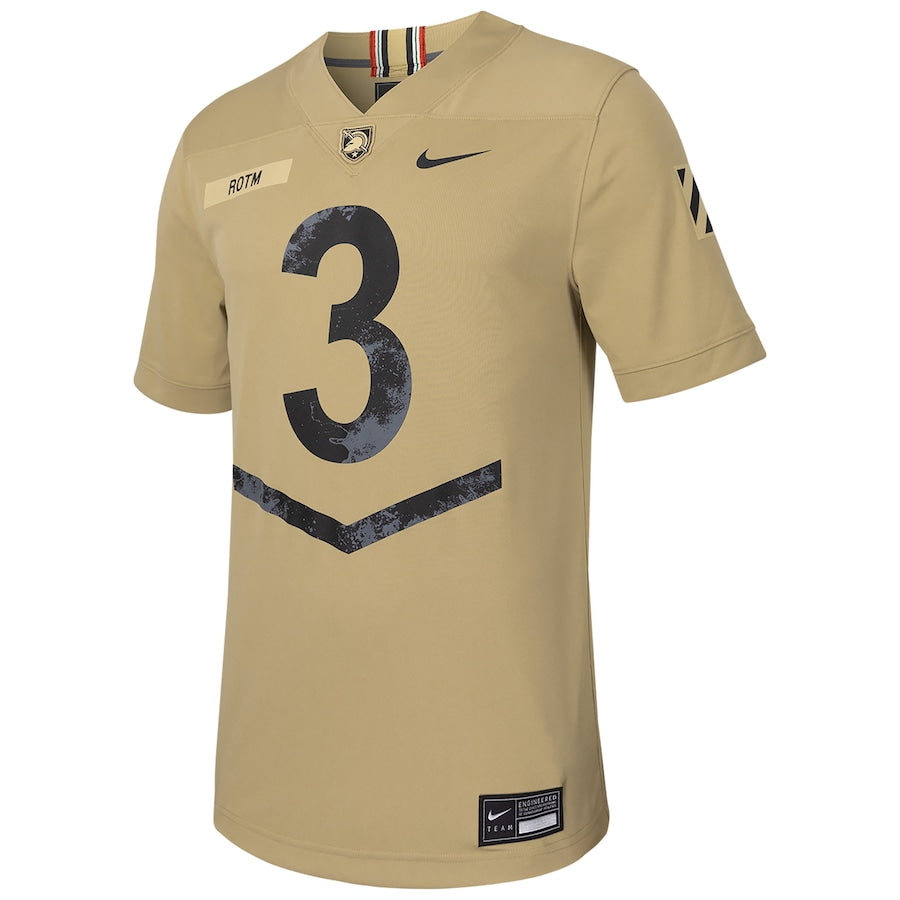#3 Army Black Knights Nike 2023 Rivalry Collection Untouchable Football Jersey - Tan