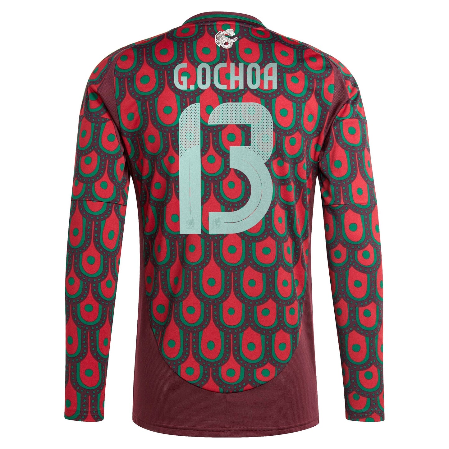 Guillermo Ochoa Mexico National Team adidas 2024 Home Player Long Sleeve Jersey - Burgundy