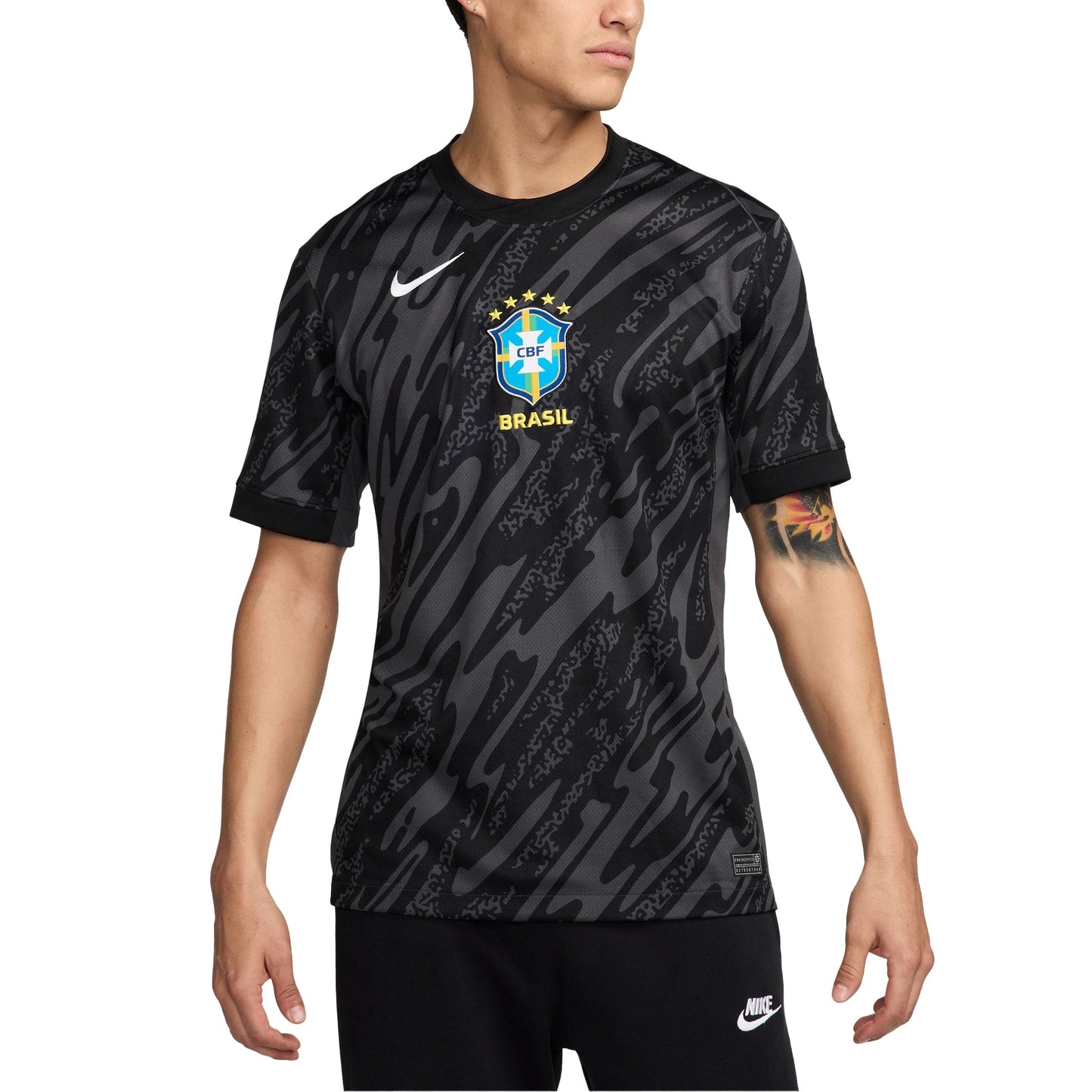 Brazil National Team Nike 2024 Goalkeeper Stadium Jersey - Anthracite