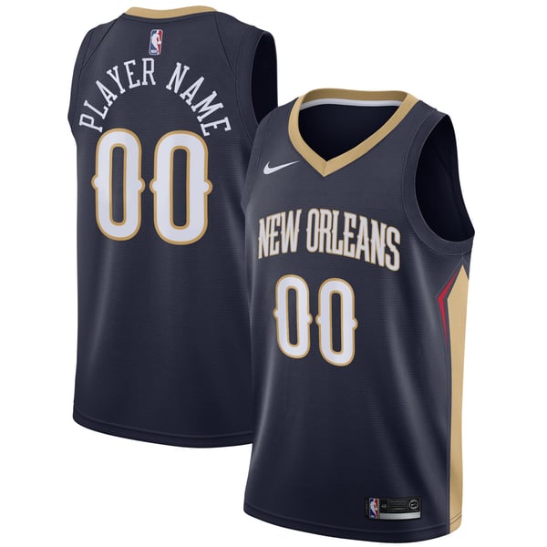 Town Jersey New Orleans Pelicans Nike Swingman Custom Jersey Navy - Icon Edition