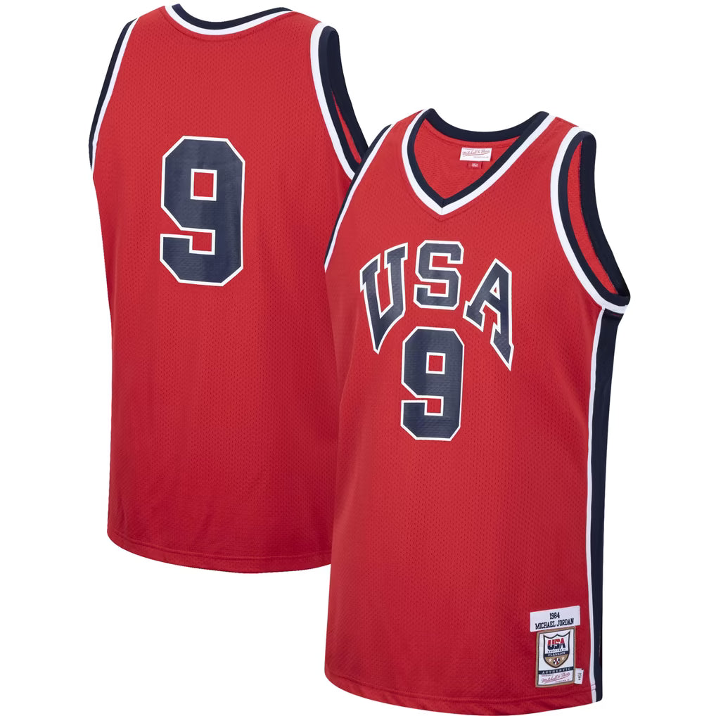 Town Jersey Michael Jordan USA Basketball Mitchell & Ness 1984 Authentic Jersey - Red