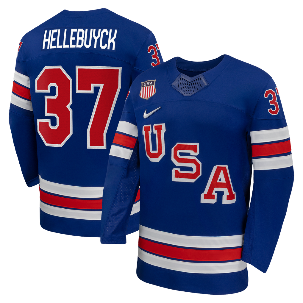 Town Jersey Connor Hellebuyck Nike US Hockey 2026 Home Replica Jersey