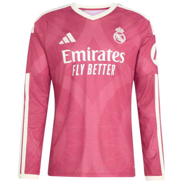 Vini Jr. Real Madrid adidas 2026/27 Third Replica Long Sleeve Jersey - Pink