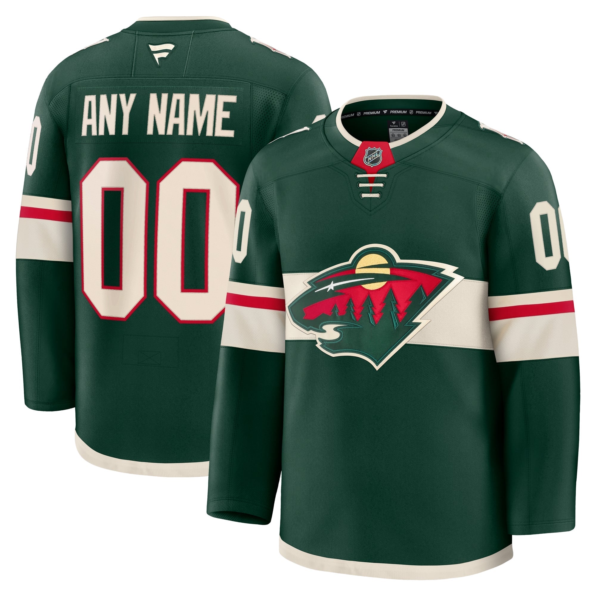 Town Jersey Fanatics Minnesota Wild Home Premium Jersey Green