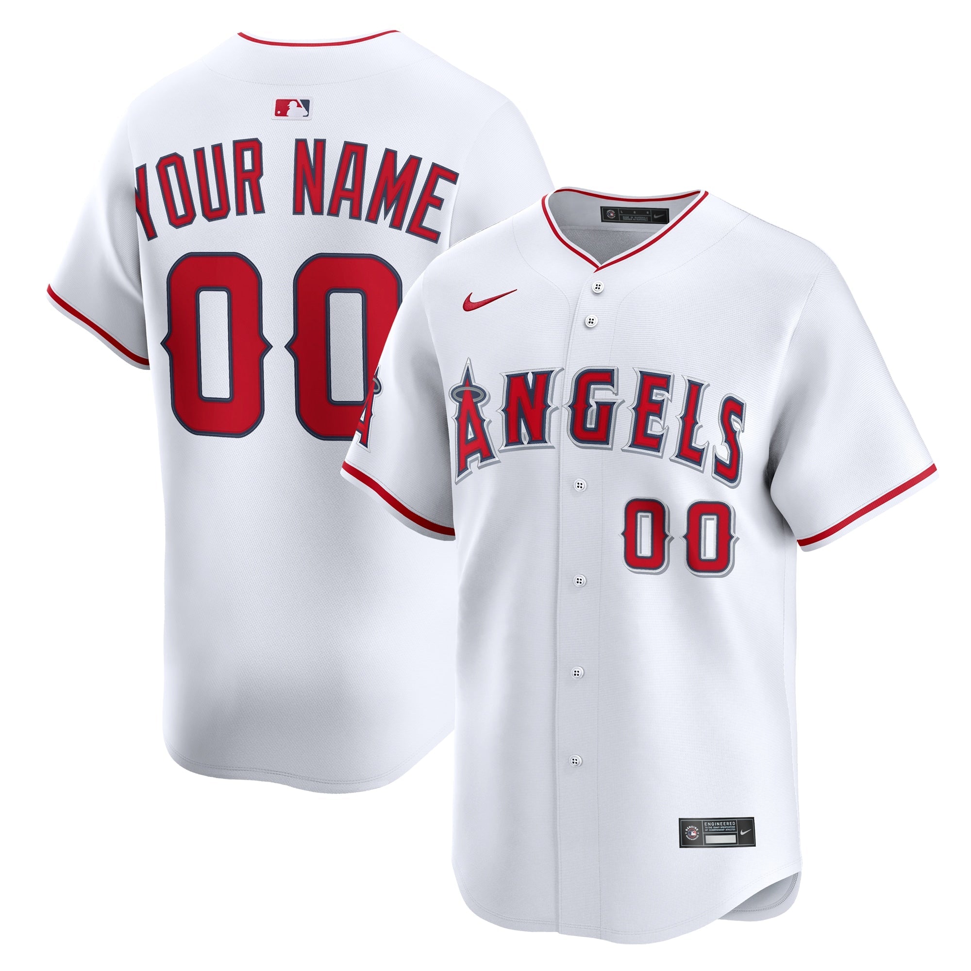 Custom Los Angeles Angels Home Limited Custom Jersey White