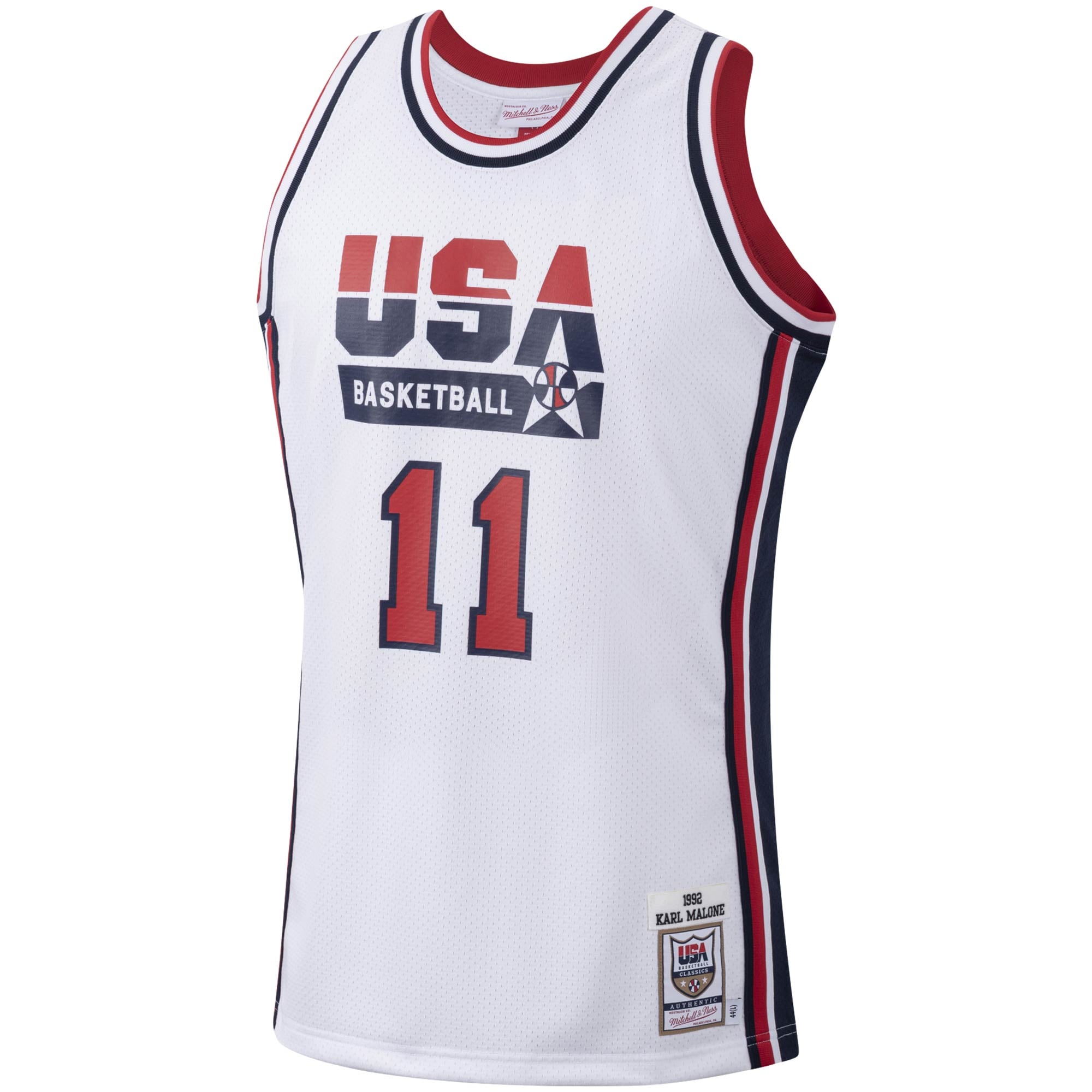 Town Jersey Mitchell & Ness Karl Malone 1992 USA Jersey White