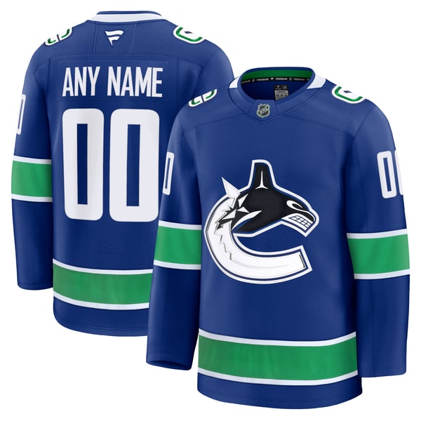 Town Jersey Fanatics Vancouver Canucks Home Premium Custom Jersey