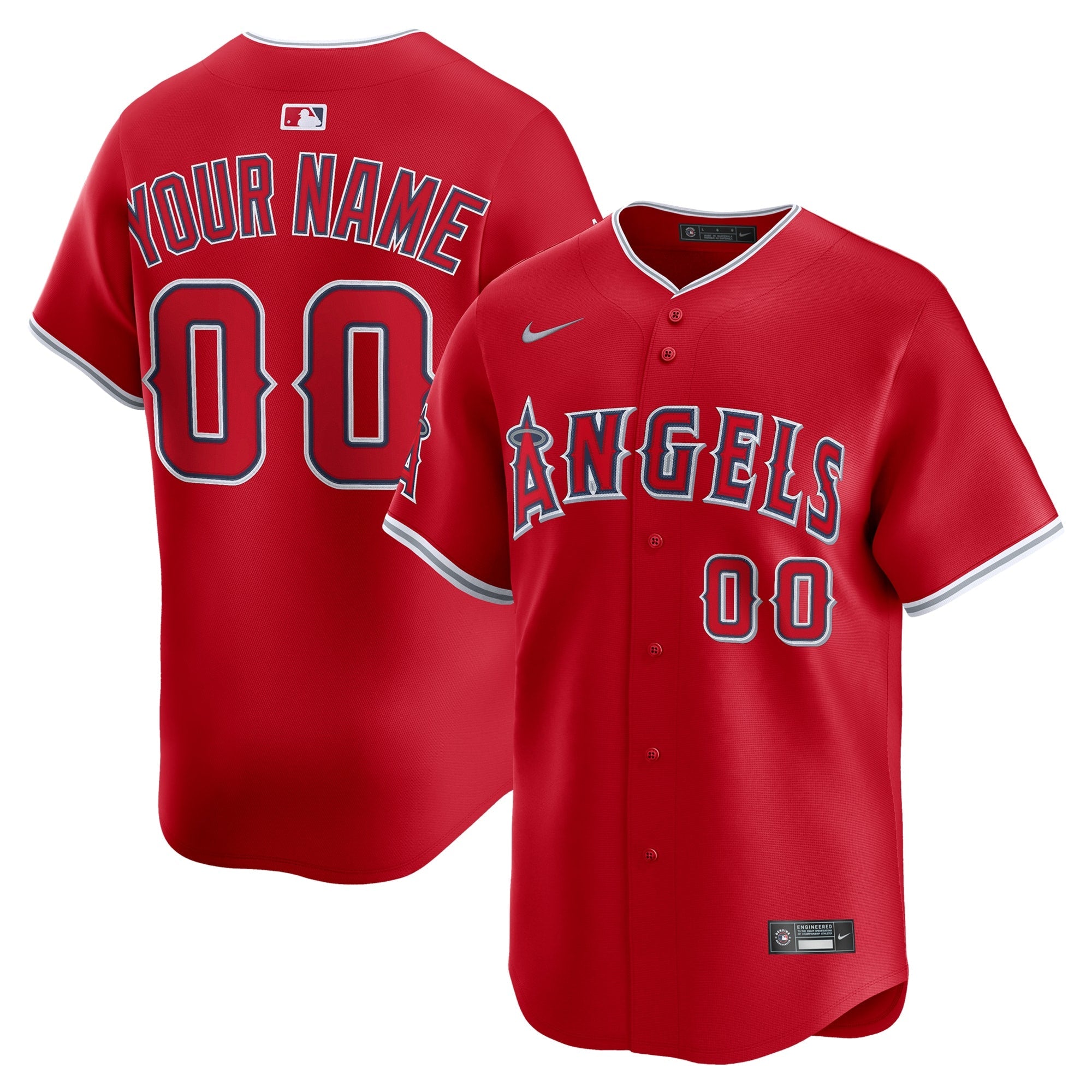 Custom Los Angeles Angels Home Limited Custom Jersey White