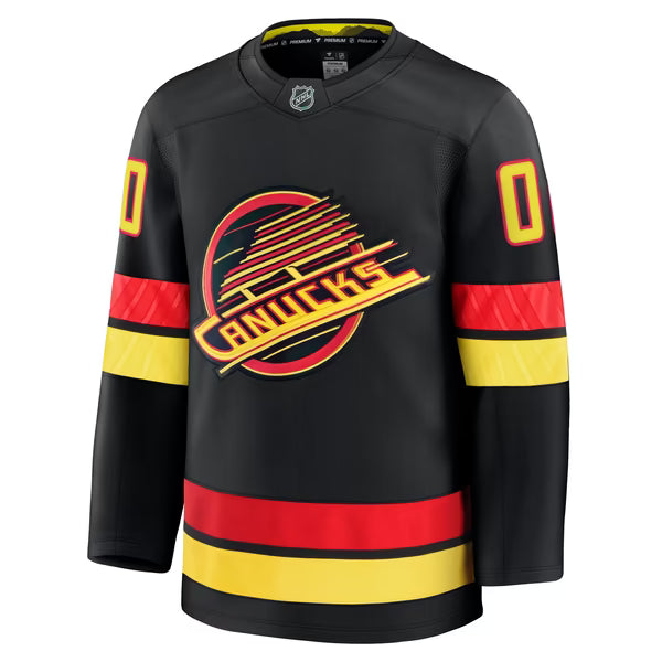 Town Jersey Fanatics Vancouver Canucks Alternate Premium Custom Jersey Black