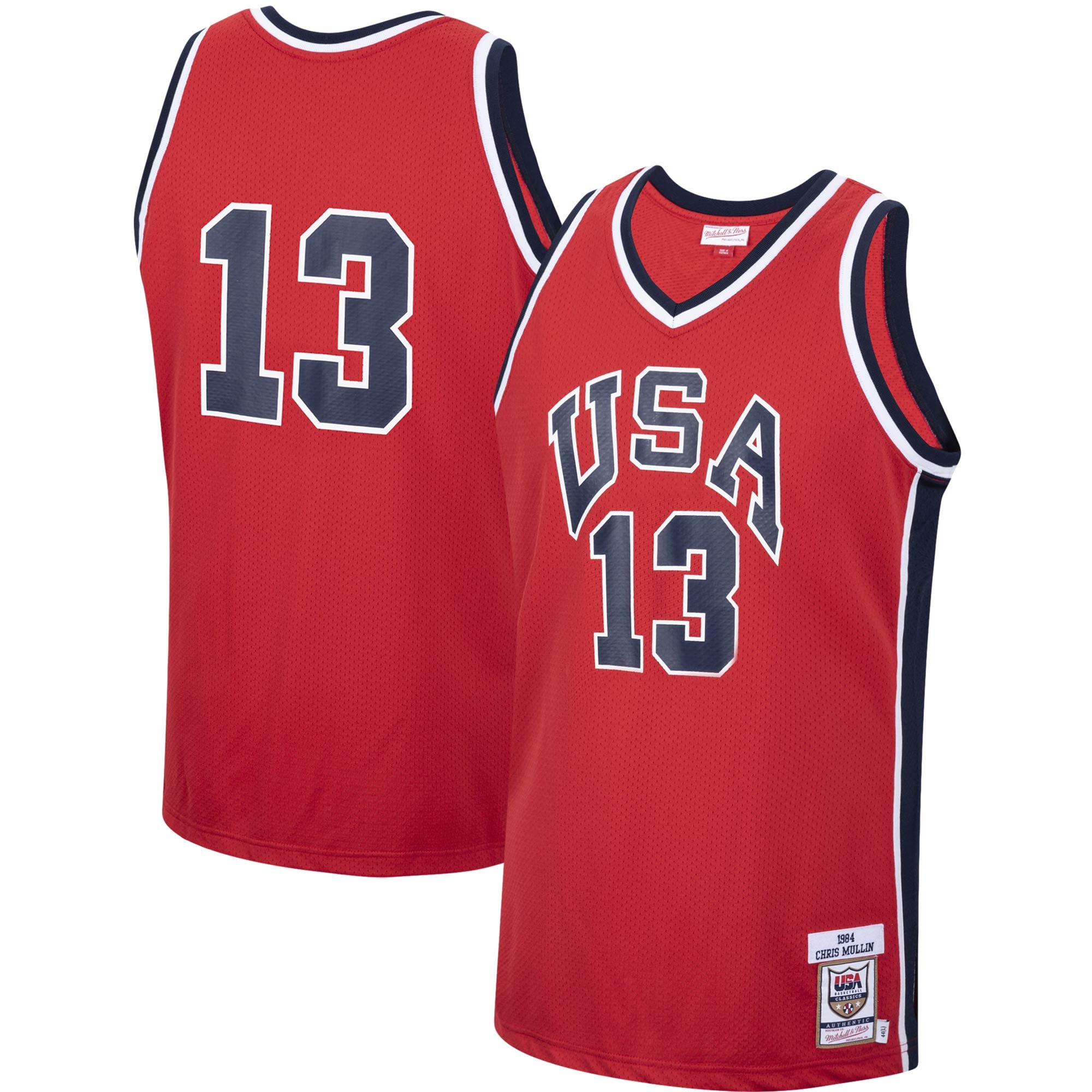 Town Jersey Mitchell & Ness Chris Mullin 1984 USA Basketball Jersey Red