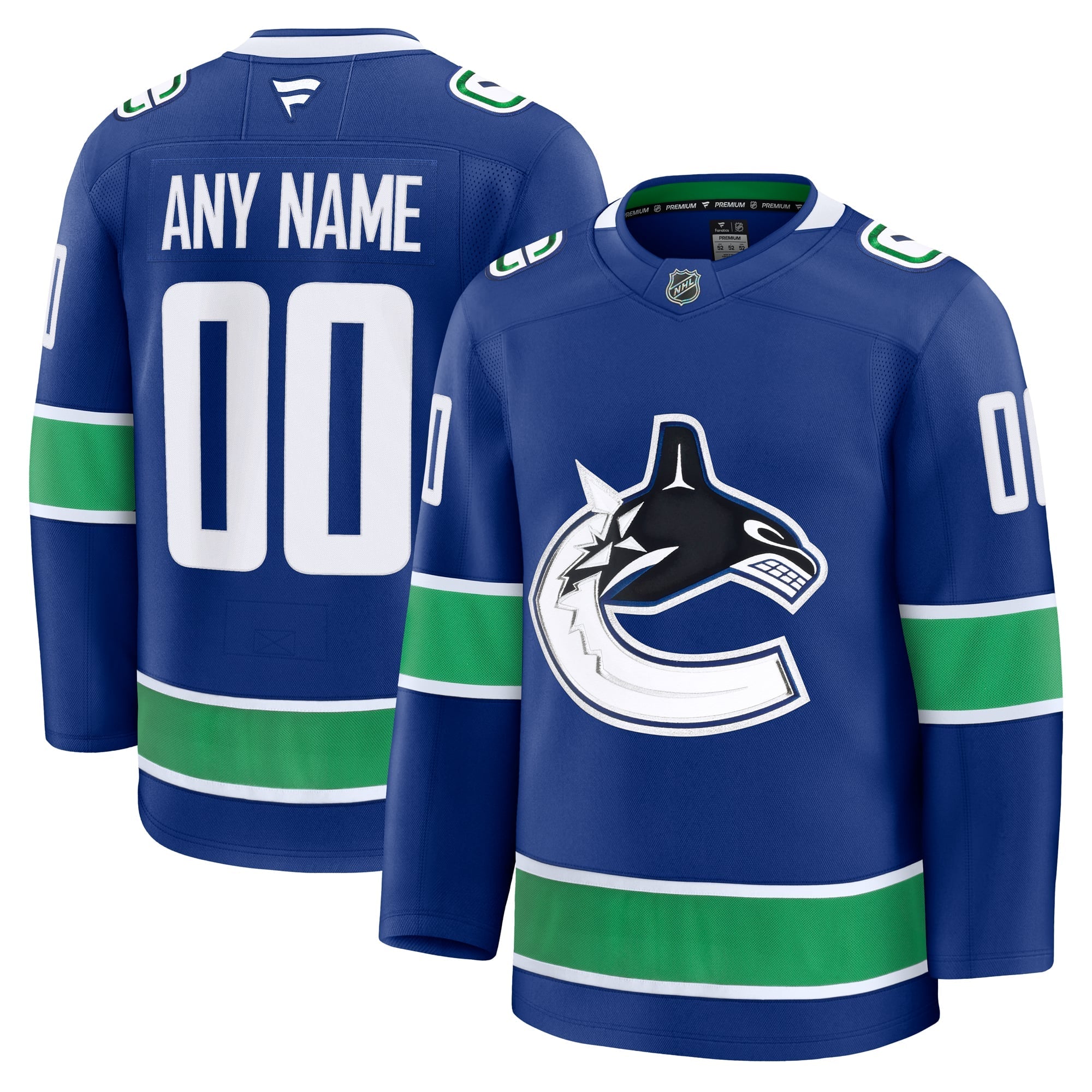 Town Jersey Fanatics Vancouver Canucks Home Premium Custom Jersey