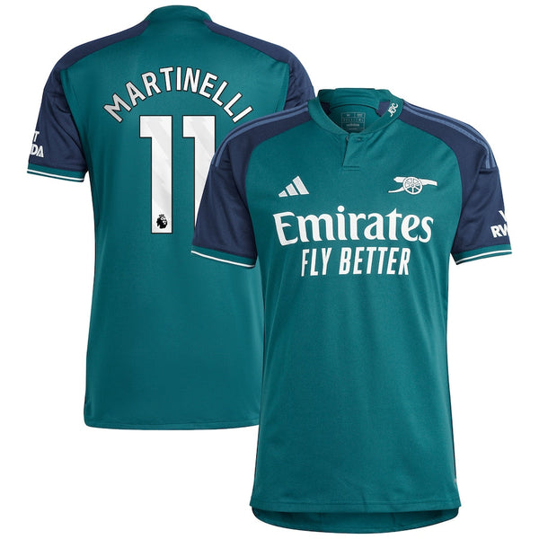 Gabriel Martinelli Arsenal adidas 2023/24 Third Player Jersey - Green