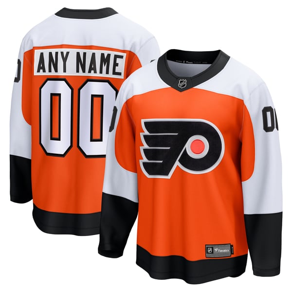 Town Jersey Philadelphia Flyers Fanatics Home Breakaway Custom Jersey Orange