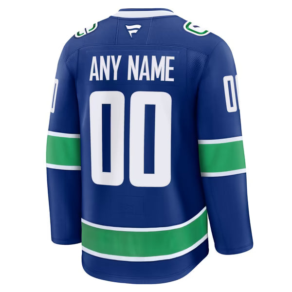 Town Jersey Fanatics Vancouver Canucks Home Premium Custom Jersey