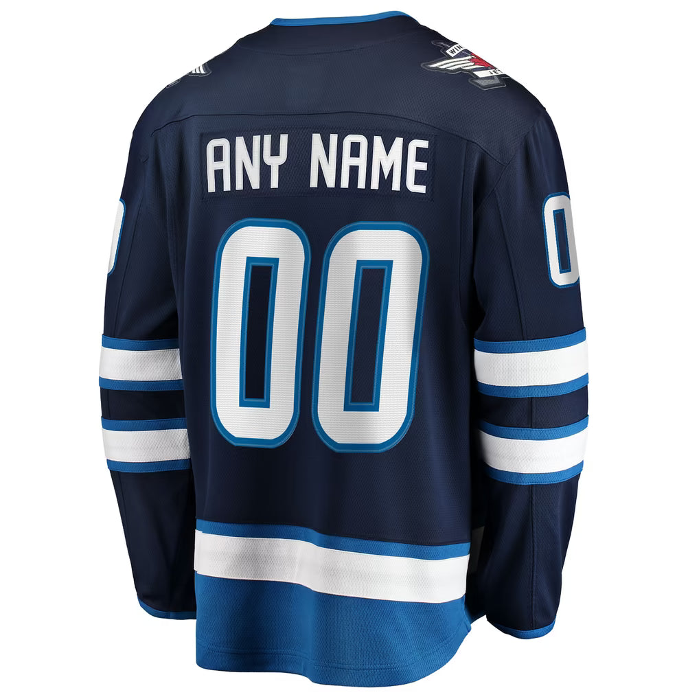 Town Jersey Winnipeg Jets Fanatics Home Breakaway Custom Jersey