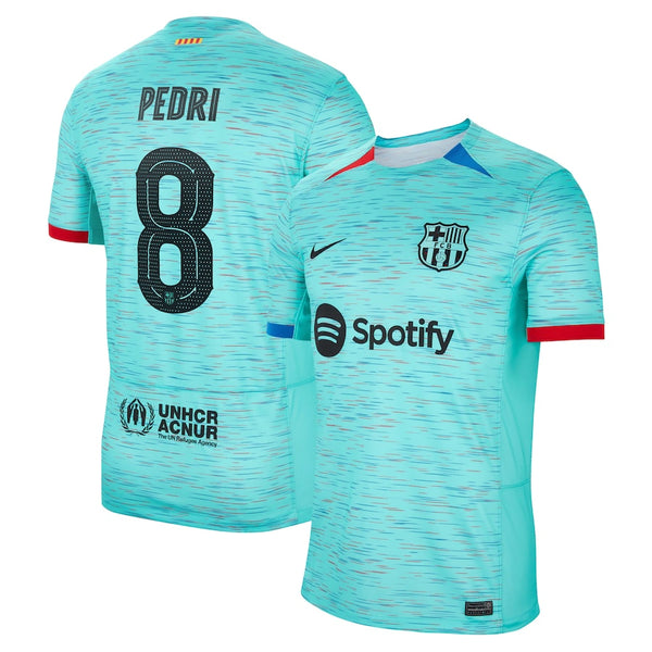 Pedri Barcelona Nike 2023/24 Third Jersey - Aqua