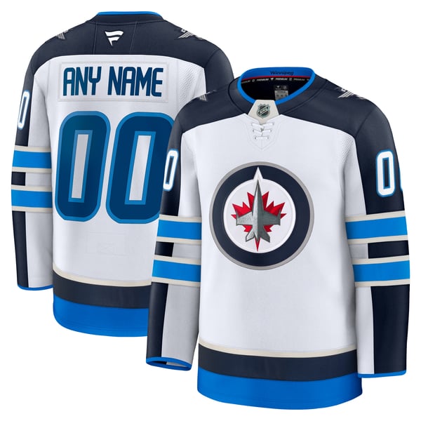 Town Jersey Winnipeg Jets Fanatics Away Premium Custom Jersey White