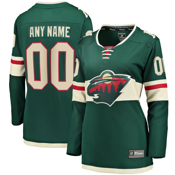 Town Jersey Women's Fanatics Minnesota Wild Home Breakaway Custom Jersey Green