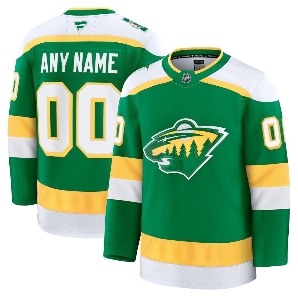 Town Jersey Fanatics Minnesota Wild Alternate Premium Custom Jersey - Green