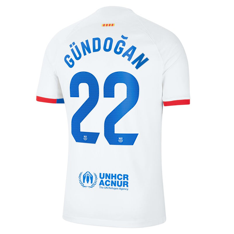 Ilkay Gündogan Barcelona Nike 2023/24 Away Stadium Player Jersey - White