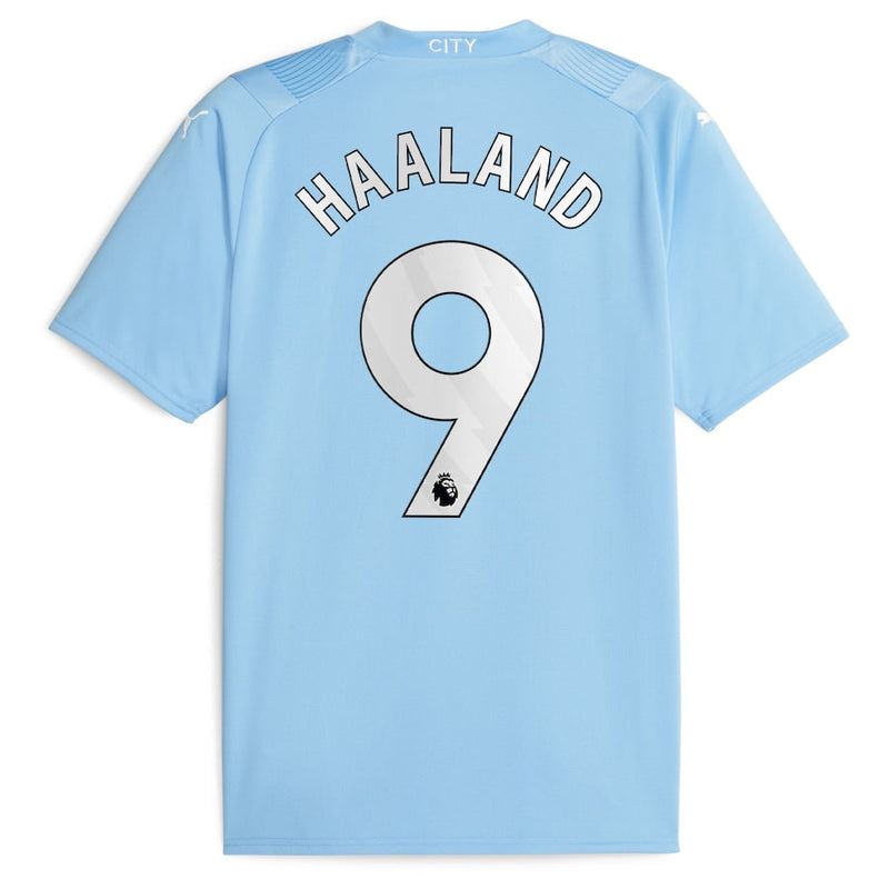 Erling Haaland Manchester City Puma 2023/24 Home  Player Jersey - Sky Blue