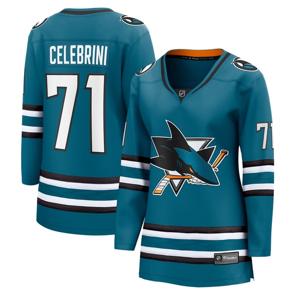 Town Jersey Women's Fanatics Macklin Celebrini Teal Sharks Jersey