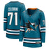 Town Jersey Women's Fanatics Macklin Celebrini Teal Sharks Jersey