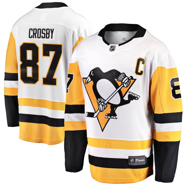 Town Jersey Crosby Pittsburgh Penguins White Fanatics Breakaway Jersey