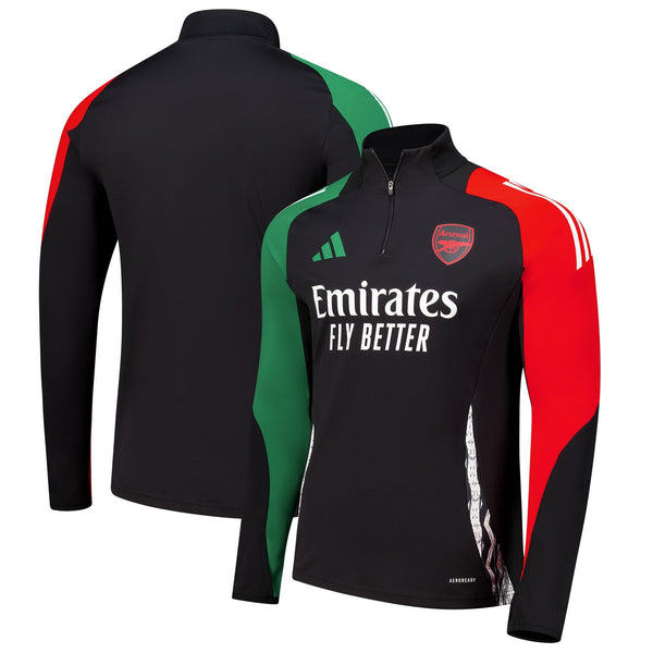 Arsenal adidas 2024/25 AEROREADY Raglan Quarter-Zip Training Top - Black