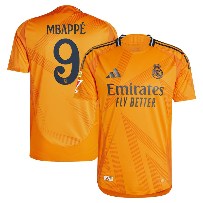 Kylian Mbappé Real Madrid adidas 2024/25 Away Jersey - Orange