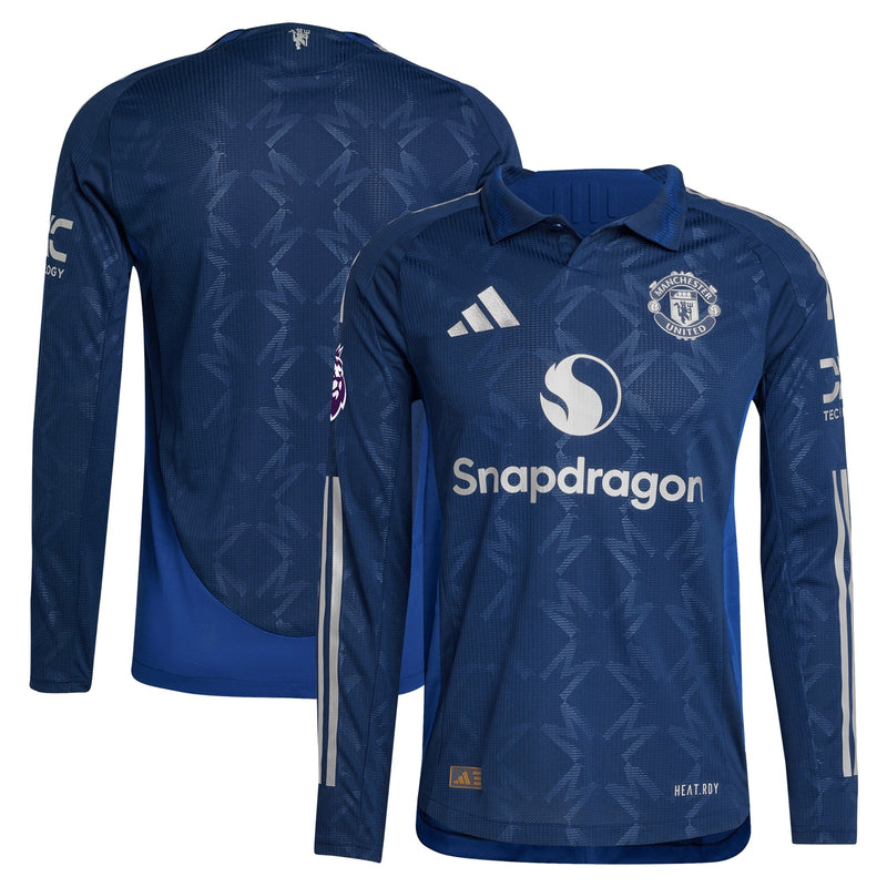 Manchester United adidas 2024/25 Away Long Sleeve Jersey - Navy