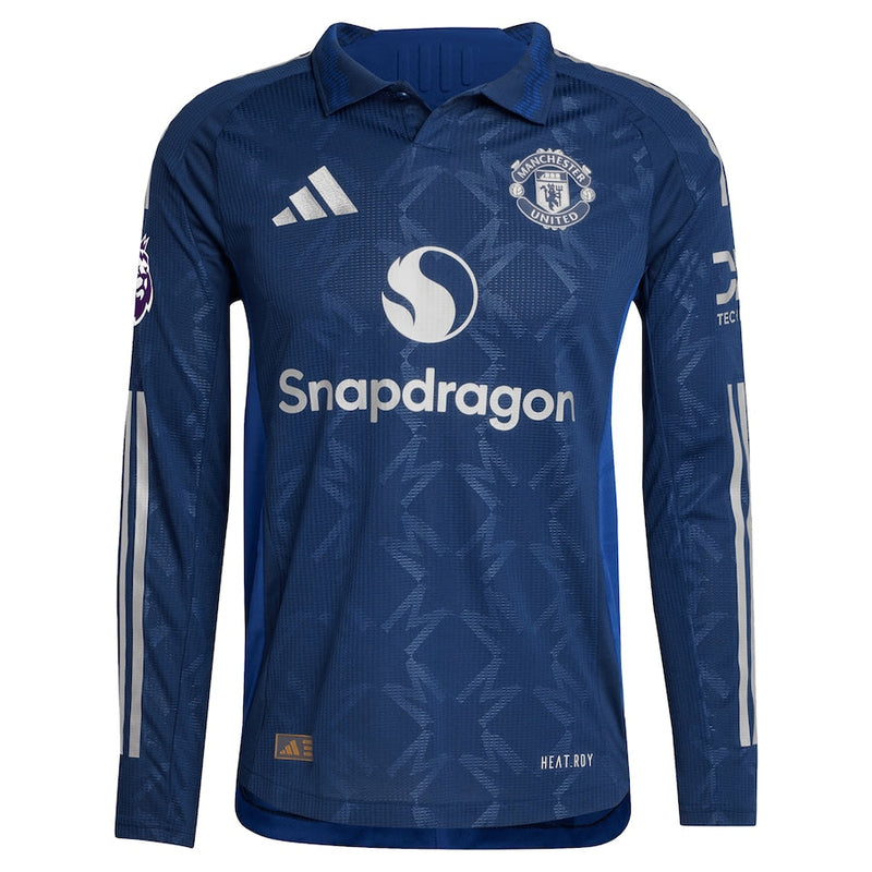 Rasmus Højlund Manchester United adidas 2024/25 Away Long Sleeve Player Jersey - Navy