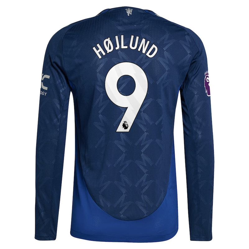 Rasmus Højlund Manchester United adidas 2024/25 Away Long Sleeve Player Jersey - Navy