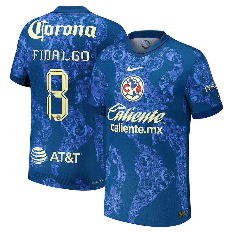 Álvaro Fidalgo Club America Nike 2024/25 Away Player Jersey - Blue