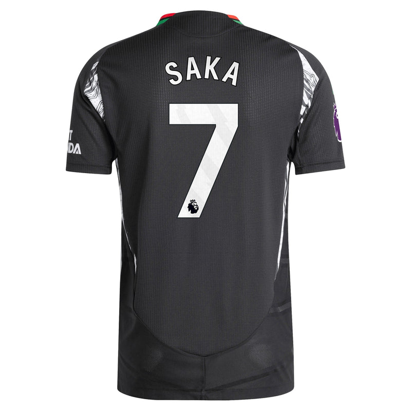 Bukayo Saka Arsenal adidas Shirt 2024/2025 Away Player Jersey - Black