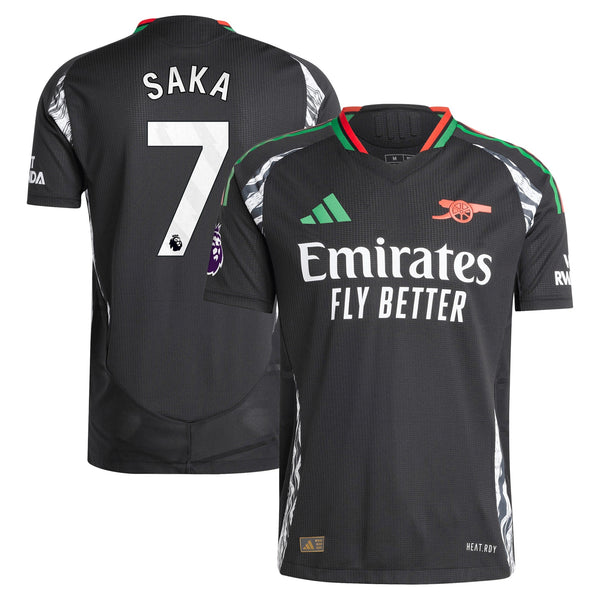 Bukayo Saka Arsenal adidas Shirt 2024/2025 Away Player Jersey - Black