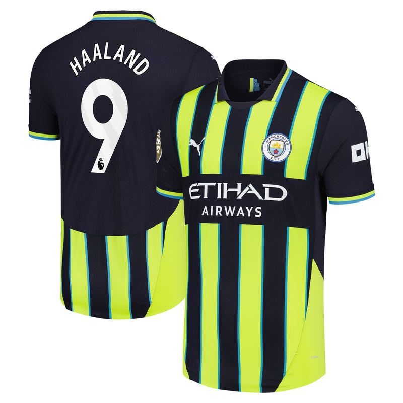 Erling Haaland 9 Manchester City Puma Shirt 2024/25 Away Player Jersey - Navy