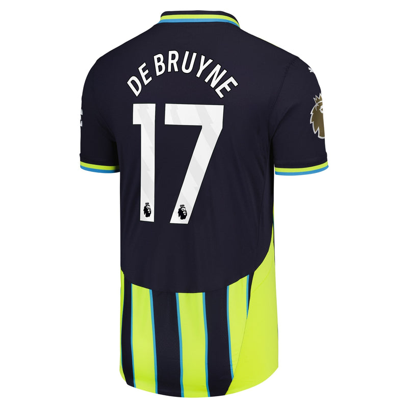 Kevin De Bruyne 17 Manchester City Puma Shirt 2024/25 Away Player Jersey - Navy