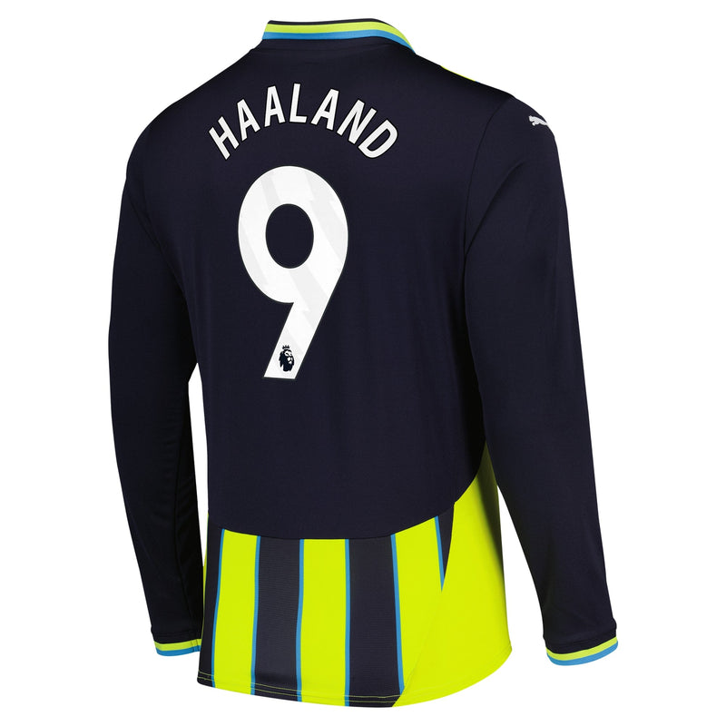 Erling Haaland Manchester City Puma 2024/25 Away Long Sleeve Player Jersey - Navy