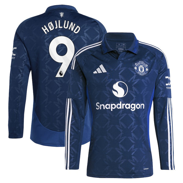 Rasmus Højlund Manchester United adidas 2024/25 Away Long Sleeve Player Jersey - Navy