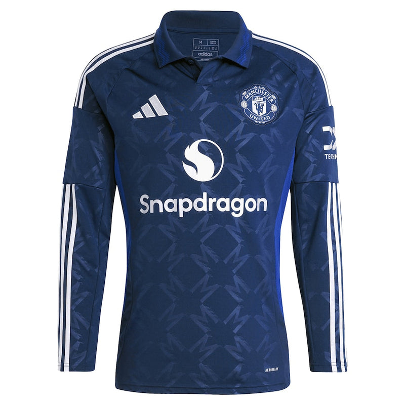 Rasmus Højlund Manchester United adidas 2024/25 Away Long Sleeve Player Jersey - Navy