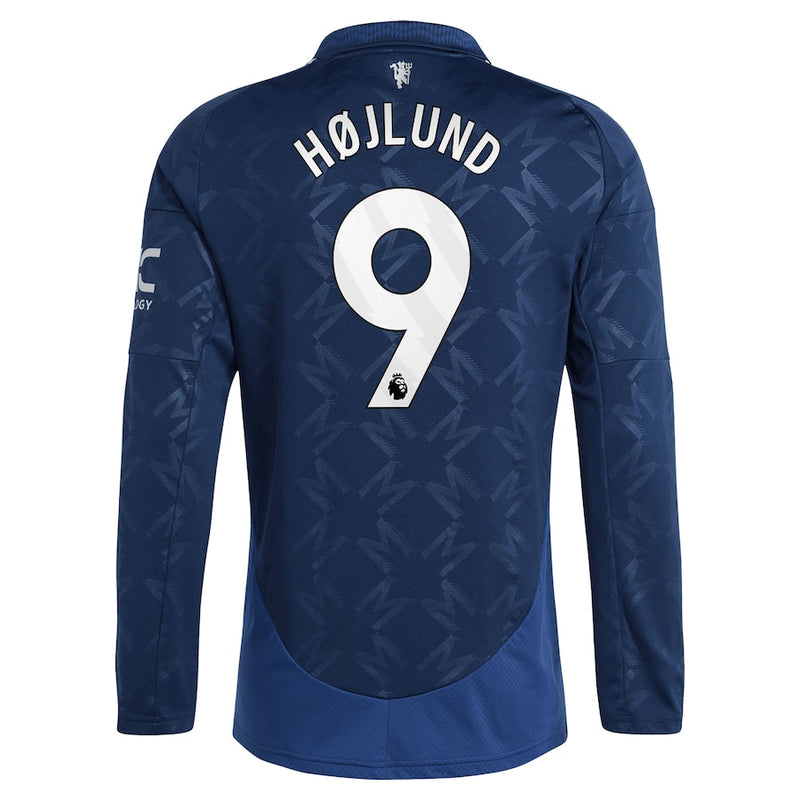 Rasmus Højlund Manchester United adidas 2024/25 Away Long Sleeve Player Jersey - Navy