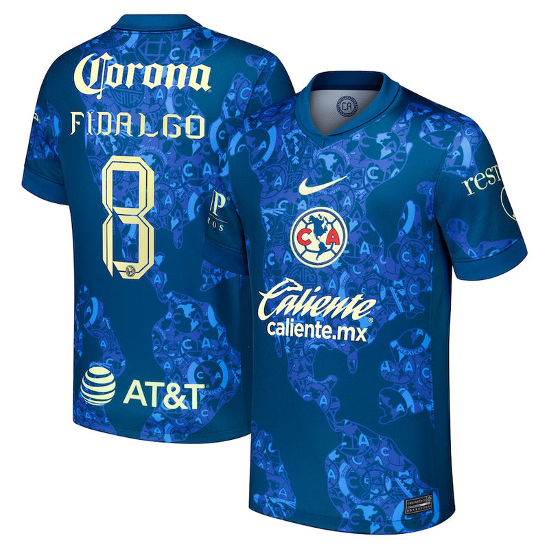 Álvaro Fidalgo Club America Nike 2024/25 Away Player Jersey - Blue