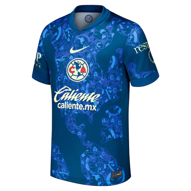 Álvaro Fidalgo Club America Nike 2024/25 Away Player Jersey - Blue