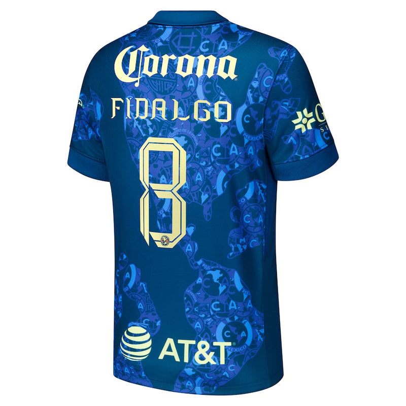 Álvaro Fidalgo Club America Nike 2024/25 Away Player Jersey - Blue