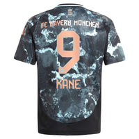 Harry Kane Bayern Munich adidas Youth 2024/25 Away Player Jersey - Black