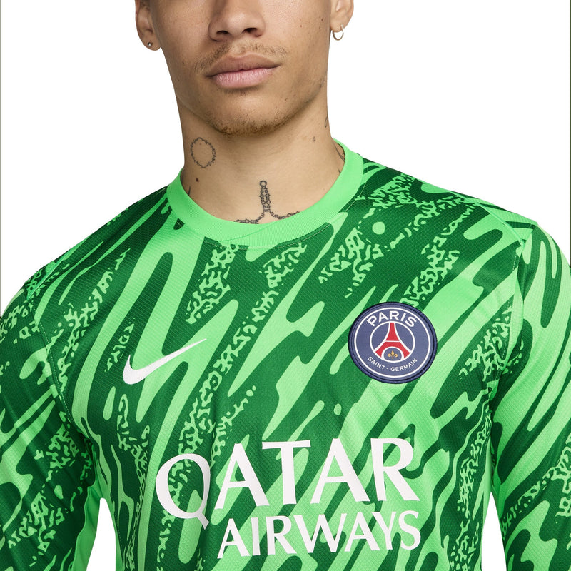 Paris Saint-Germain Nike 2024/25 Goalkeeper Stadium Long Sleeve Jersey - Green