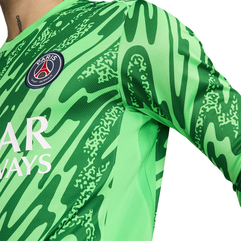 Paris Saint-Germain Nike 2024/25 Goalkeeper Stadium Long Sleeve Jersey - Green